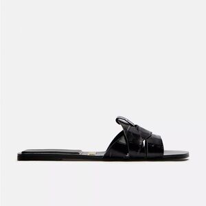 Zara Black Slide Sandals